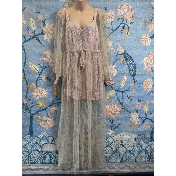 Free People One Ensley Glitter Maxi Dress - Picture 4 of 6